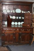 AN 18TH.C.OAK DRESSER AND RACK