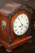 A WM.IV.MAHOGANY BRACKET CLOCK WITH FUSEE MOVEMENT AND CONVEX DIAL