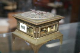 AN UNUSUAL 17TH.C.STYLE BELL STRIKE TABLE CLOCK