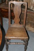 TWO 18TH.C.OAK SIDE CHAIRS