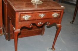 A GEO.III.OAK AND MAHOGANY SMALL LOWBOY