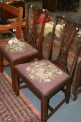 TWO 19TH.C.MAHOGANY SIDE CHAIRS