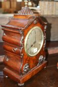 A WM.IV.FLAME MAHOGANY CASED BRACKET CLOCK WITH FUSEE MOVEMENT AND SILVERED DIAL SIGNED CHADWICK,