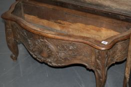 A FRENCH CARVED OAK JARDINIERE