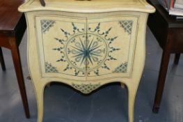 A FRENCH STYLE PAINTED SIDE CABINET