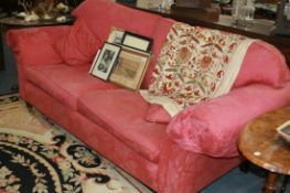 A PAIR OF GOOD QUALITY LARGE SETTEES