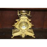 A FINE VICTORIAN ORMALU MANTLE CLOCK WITH FRENCH BELL STRIKE MOVEMENT