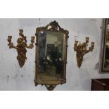 A 19TH.C.PIER MIRROR