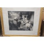 After F Winterhalter, Queen Victoria and family, black and white folio print and nine other 18th-