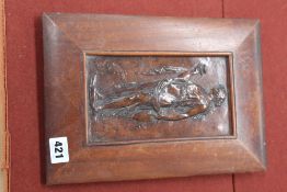 A Victorian figural panel depicting Hebe, 20 x 11cm, in contemporary frame