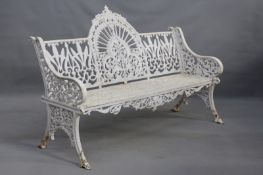 A 19th Century Coalbrookdale pattern cast iron garden bench, 153cm wide
NB no cast signiature has