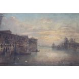 Italian School (19th Century), View of the Grand Canal, Venice, indistinctly signed, inscribed