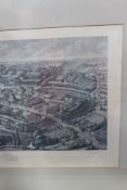 After Nathaniel Whittock, bird's eye view of the University and City of Oxford, engraving, 37 x