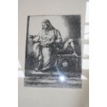 Julius Komjati (1894-1958), "Christ the healer", signed and dated 1939, etching, 41.5 x 31cm.