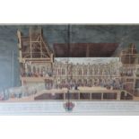 After Salley, two 18th Century French large folio hand coloured prints, each of the celebration at