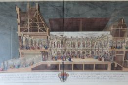 After Salley, two 18th Century French large folio hand coloured prints, each of the celebration at
