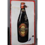 A rare large enamel advertising sign for Phipps Ratliffes Stout, with pictorial image of ale bottle,