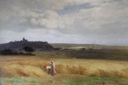 Thomas Pyne (1843-1935), Harvesting scene, signed and dated 1889, oil on canvas, 73 x 102cm
