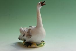 An early Meissen model of a swan, 12cm high