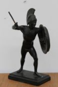 A Grand Tour antique bronze of a gladiator, height 14cm