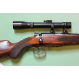 A Mauser .22 LR bolt action rifle mounted with German telescopic sight, serial no.213971. (ST3160)