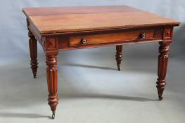 A rare early 19th Century mahogany library table, "patent universal table", the draw leaf extendable