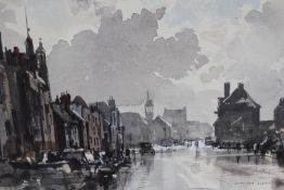 Rowland Hilder (1905-1983) (ARR), After a shower - view of Faversham, Kent, signed, watercolour,