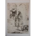 Marius Bauer (1867-1932), Three etchings comprising Market in front of a Mosque, (Wisselingh 108),