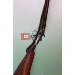 A Robert Hughes 12 gauge double barrel hammer shotgun serial number 39463 (st.no. 3182)