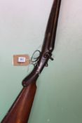 A Robert Hughes 12 gauge double barrel hammer shotgun serial number 39463 (st.no. 3182)