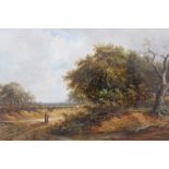 Joseph Thors (1843-1898), View near Staplehurst, Kent, signed, oil on canvas, 24 x 34cm