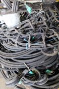 A full set of virtually unused steel wire ships rigging. Complete with dead eyes shackles from a