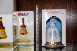 Bells Whiskey Ltd Edition bottle Prince Willaim 1982 together with two further bottles Bells.