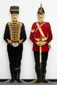 Two vintage hand painted life size dummy boards. In the form of military figures.