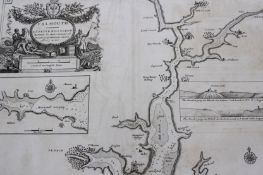 An 18th Century sea chart of Falmouth. By Capt. Greenvile Collins. Plate number 18 45 x 56cm.