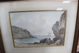 Nicholas Pocock (1740-1821), “Portishead Point”, Signed and dated 1788, Watercolour, 19 x 28cm,