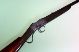 A Westley Richards 0.22 Rook rifle (re-sleeved). Greener type falling block single shot action.