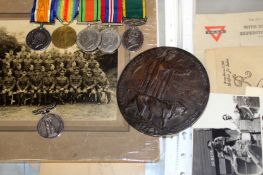 A 1st and 2nd War group of medals to Private T R Ibbotson Rifle Brigade, territorial Service medal