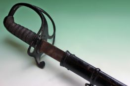 An 1821 Pattern Light Cavalry Officer’s sword, 82.5cm blade, regulation three-bar black painted