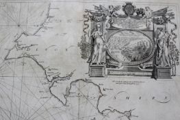 An 18th Century sea chart of the Devonshire Coast. By Capt. Greenvile Collins. Plate number 14 45