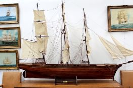 A good scratch built model of the Cutty Sark of impressive scale measuring approximately 12ft