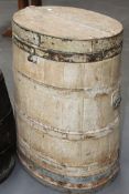 A rare coopered and lead lined ship water barrel.