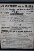 Two 19th Century commercial shipping advertising broad sides. One for trips to Alum Bay and the