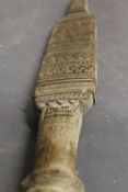 A carved  possibly South Seas club or staff