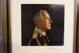 Bernard Schwartz (1914-1978)A signed photographic impression of portrait depicting Admiral of the