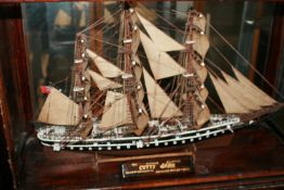 A sailor made model of The Cutty Sark.