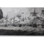 Two engravings by Robert Dodd, showing the British and Dutch Fleets on the 11th October 1797,