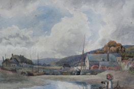 Three late 19th Century/early 20th Century watercolours of coastal views. All apparently of The West