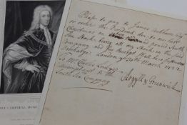 An 18th Century hand written document. Relating to shares in the South Sea Company (South Sea