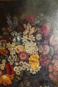 English School, Still life of flowers, oil on canvas, 54 x 63.5cm.